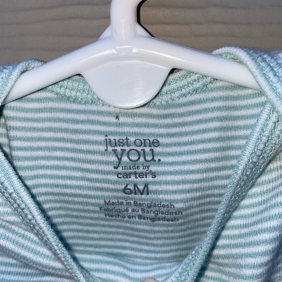 ** 2 for $20**Carter’s green stripe Little and Bright onesie. 6 month - Picture 8 of 8